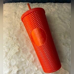 Starbucks Orange Bling 24oz Limited Edition Studded Pearl Venti Reusable Modern